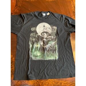 Disney Nightmare Before Christmas Jack‎ Skellington Oogie Boogie Black Shirt XL